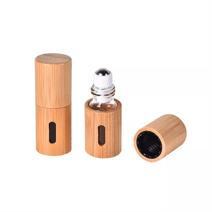 Glass Bamboo Perfume Roller Bottle